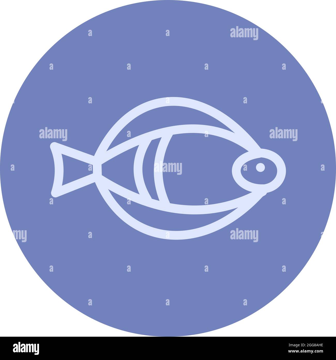 Blue Basa fish, illustration, vector on a white background. Stock Vector