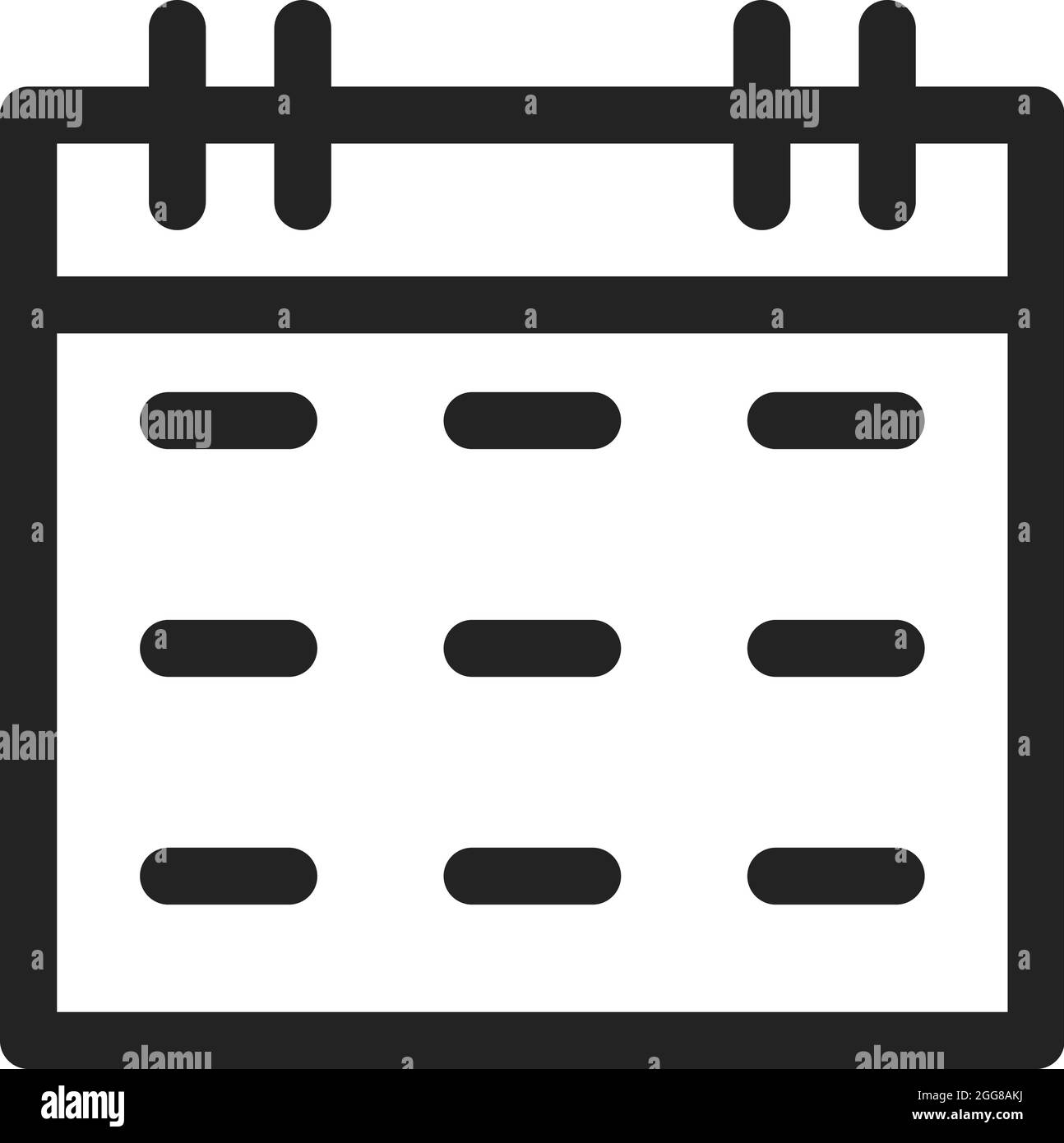 Simple school calender, illustration, vector on a white background. Stock Vector