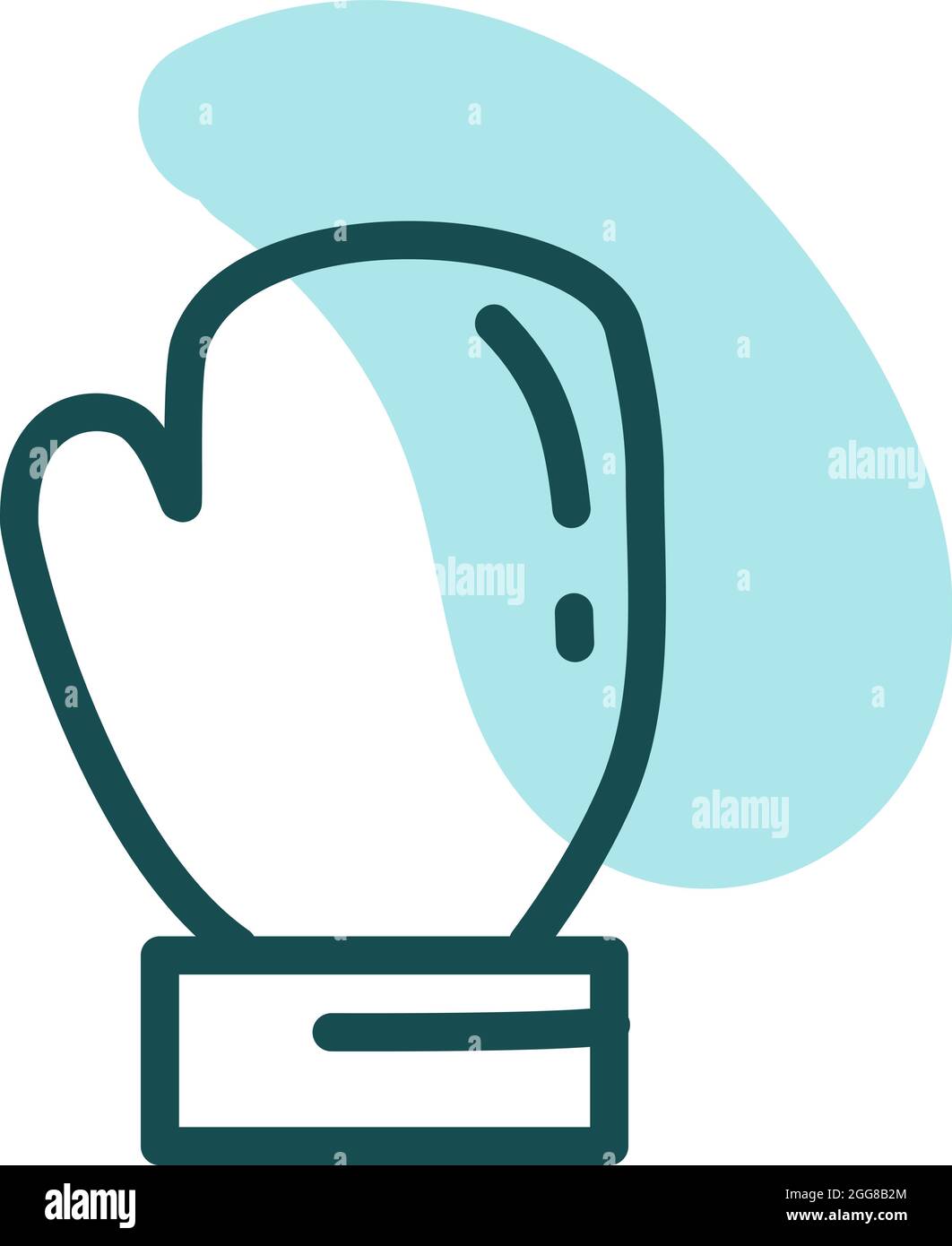 Blue boxing glove, illustration, vector on a white background Stock ...