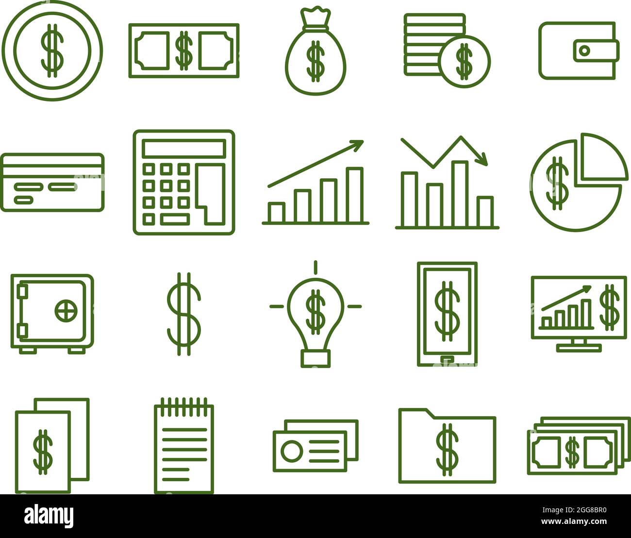 Managing finances, illustration, vector on a white background. Stock Vector