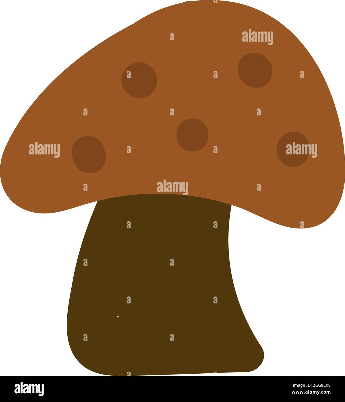 Dotted mushroom, illustration, vector on a white background Stock ...