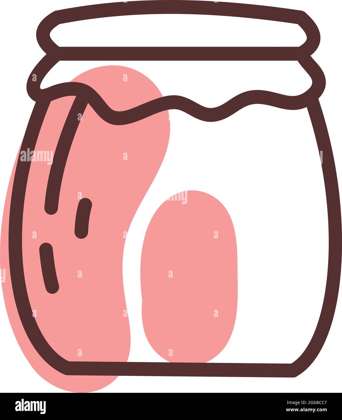 Tomato jam jar, illustration, vector on a white background. Stock Vector