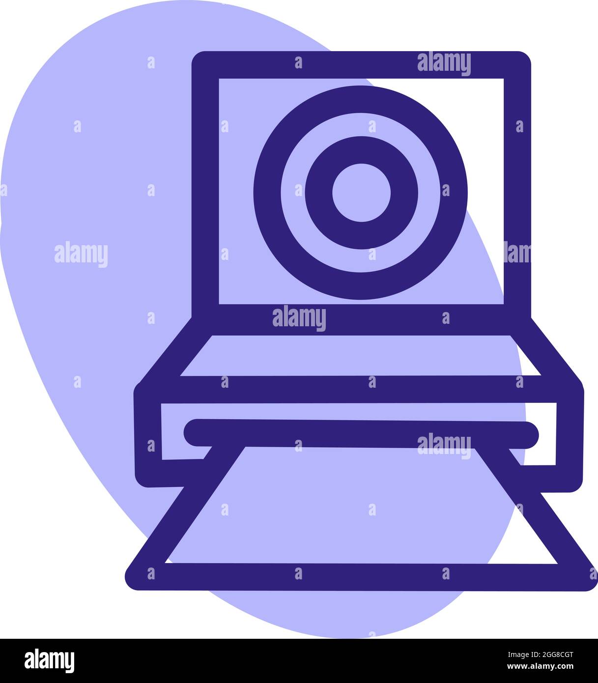 Small pocket camera, illustration, vector on a white background. Stock Vector