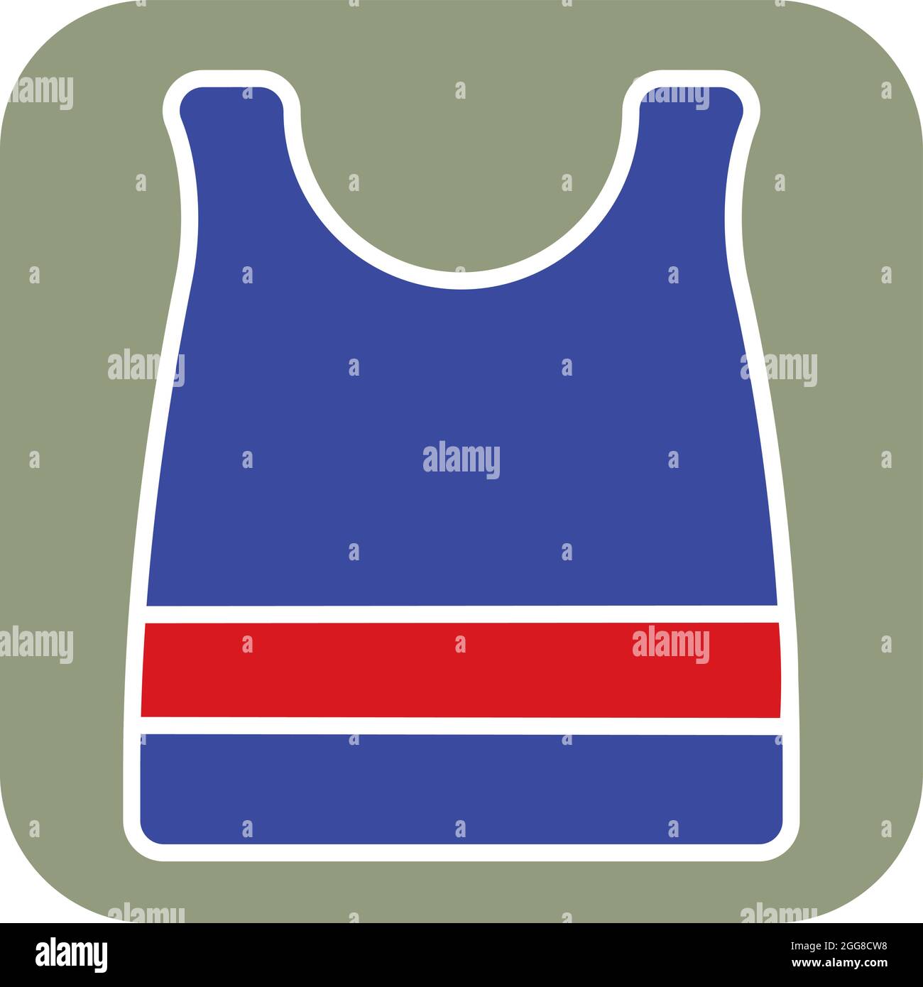 Bulletproof vest, illustration, vector on a white background. Stock Vector