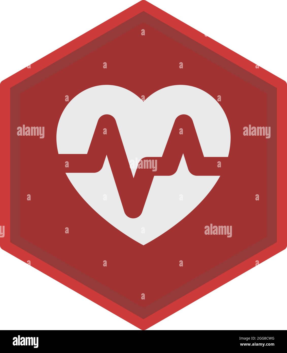 Red heartbeat, illustration, vector on a white background Stock Vector ...