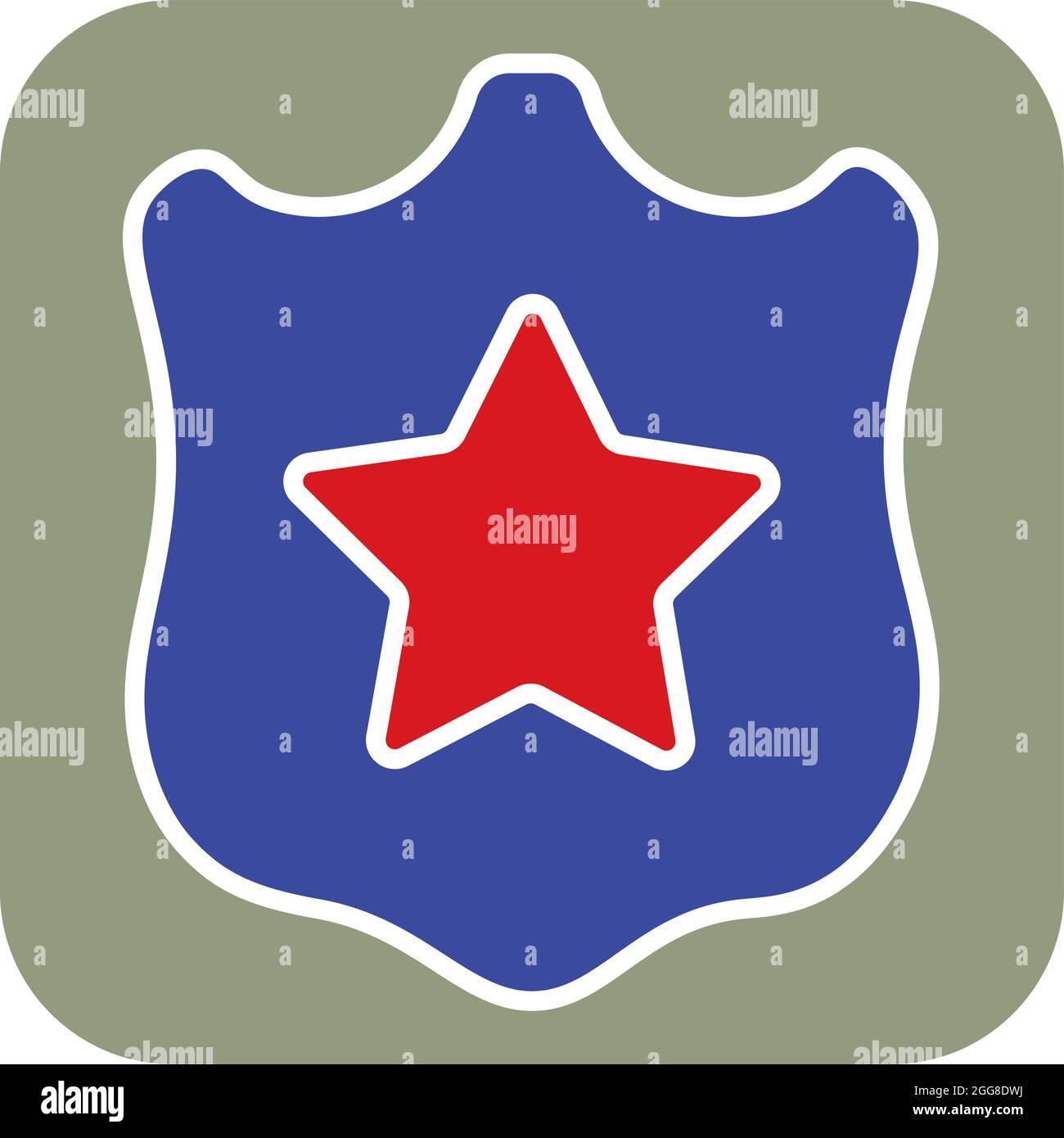 Police badge, illustration, vector on a white background Stock Vector ...