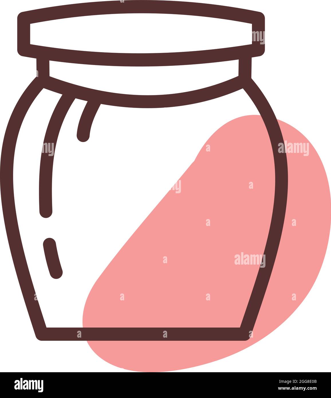 Carrot jam jar, illustration, vector on a white background. Stock Vector