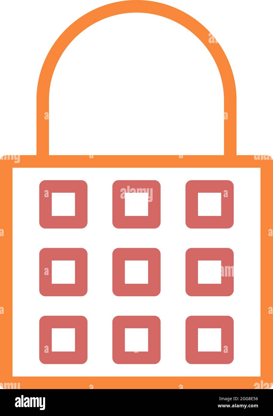 Lock with numbers illustration vector on a white background stock