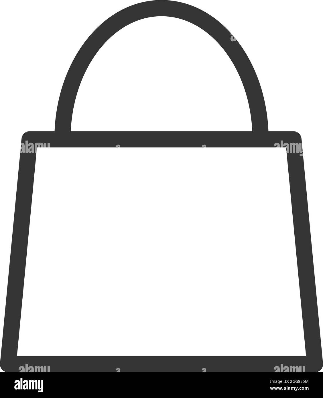 Small shopping bag, illustration, vector on a white background. Stock Vector