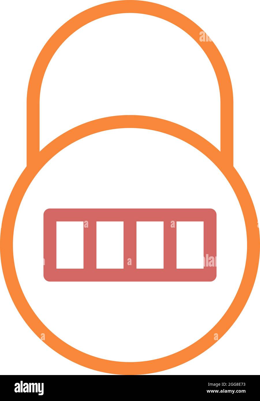 Round lock with numbers illustration vector on a white background