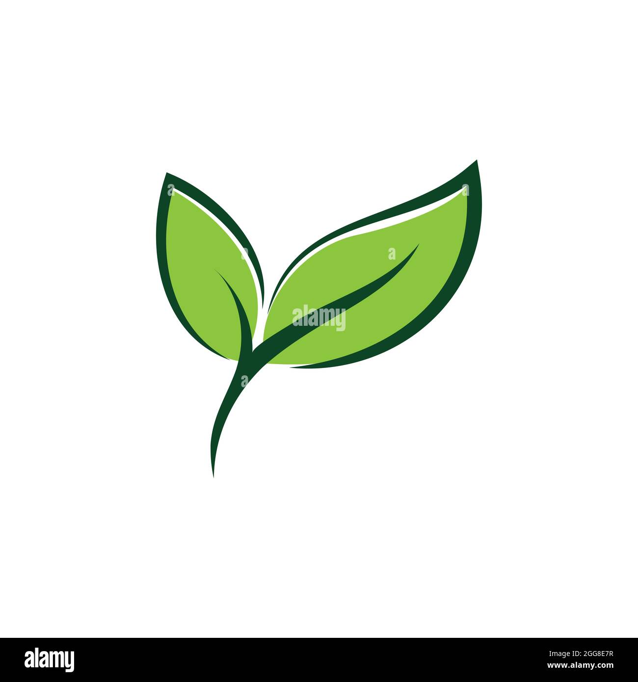 Leaf logo vector illustration design template. Stock Vector