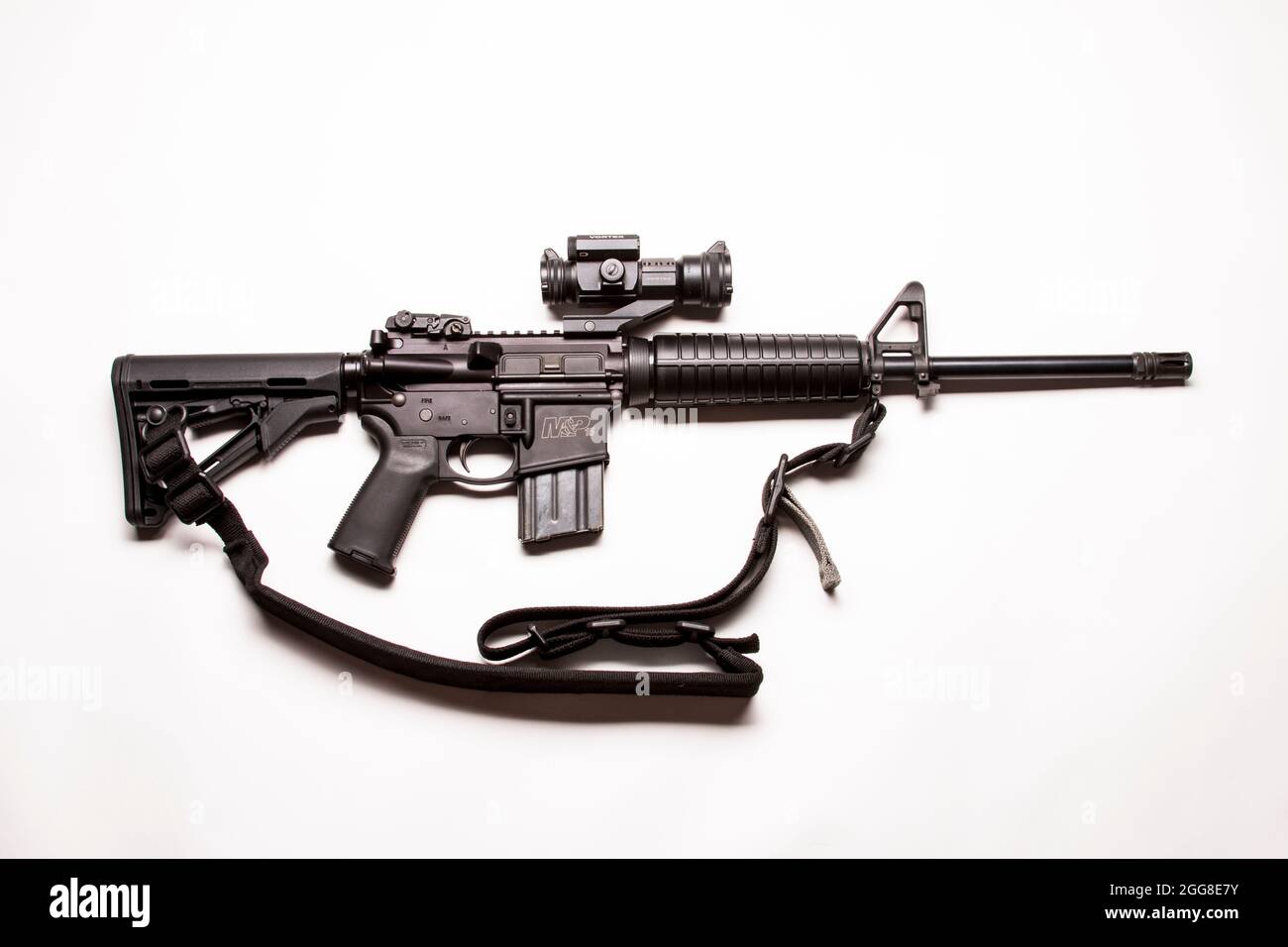 Smith and Wesson M&P15 Rifle with Magpul MOE Stock and Grip Stock Photo