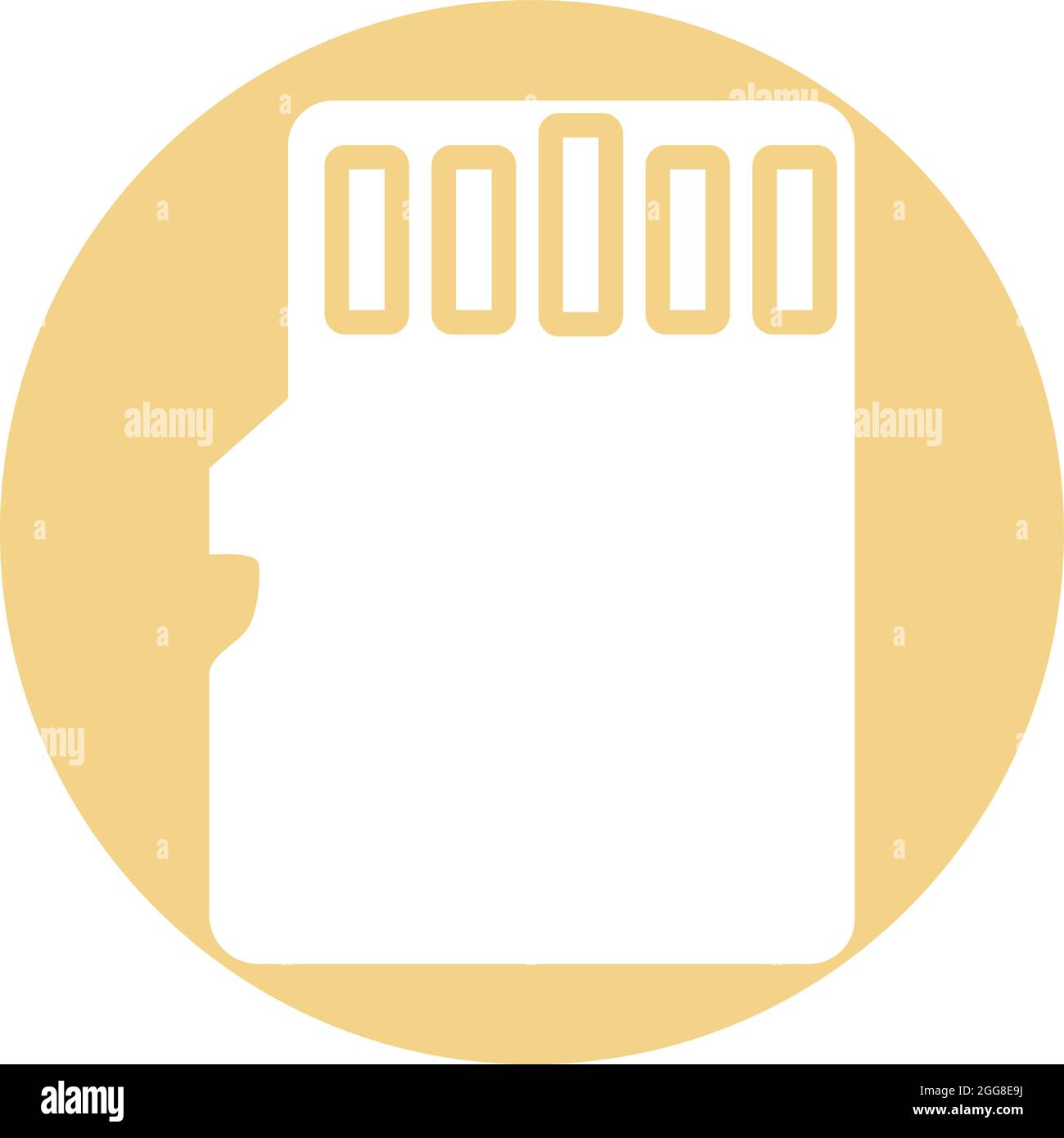 Micro sd memory card , illustration, vector on a white background. Stock Vector