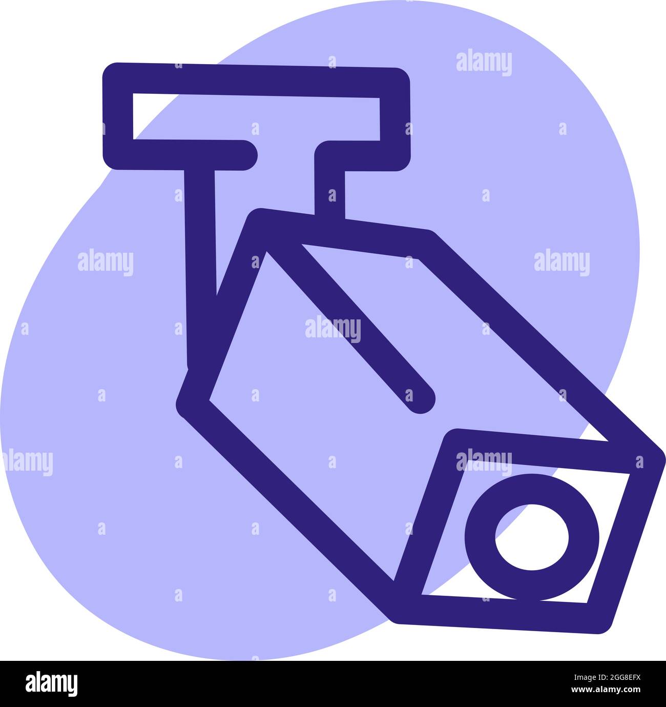 Surveillance camera, illustration, vector on a white background. Stock Vector