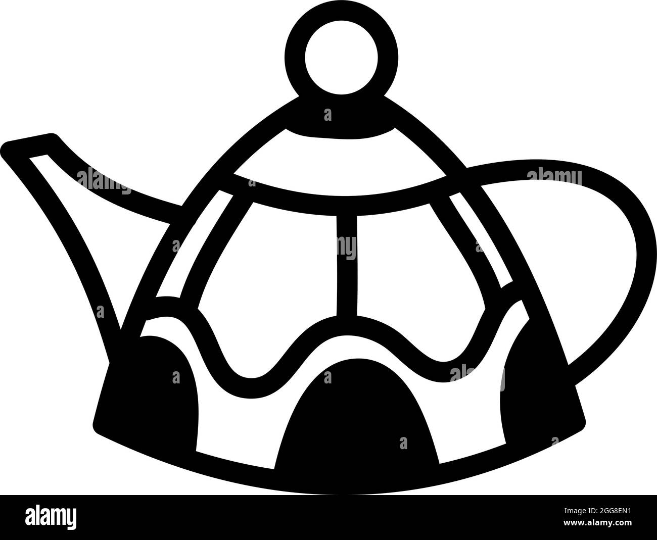 Tea kettle, illustration, vector on a white background. Stock Vector