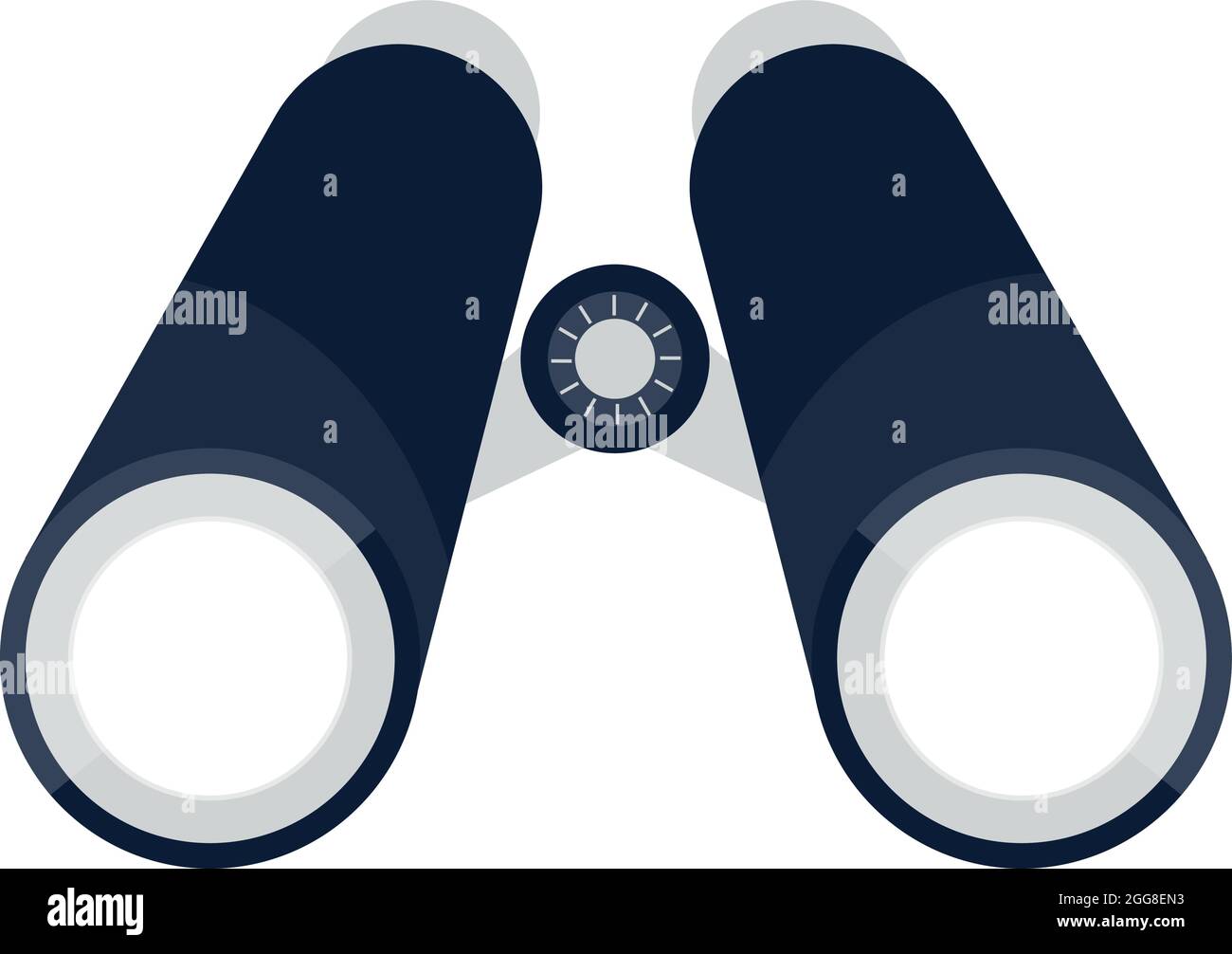 Blue binocular, illustration, vector on a white background Stock Vector