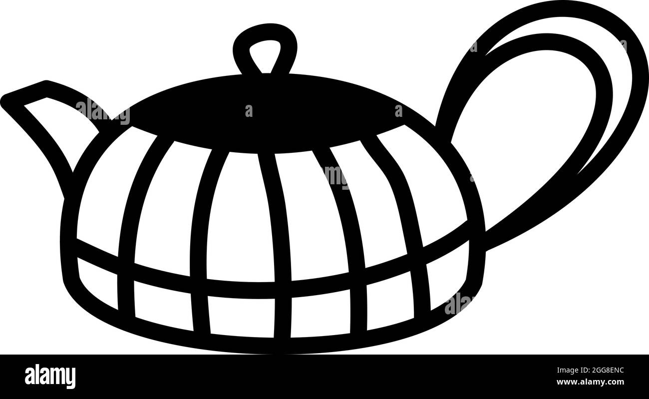 Steel kettle, illustration, vector on a white background. Stock Vector