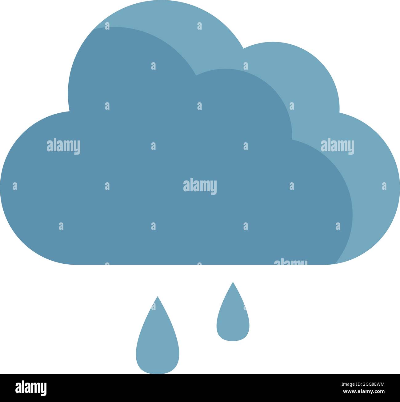 Light rain, illustration, vector on a white background Stock Vector