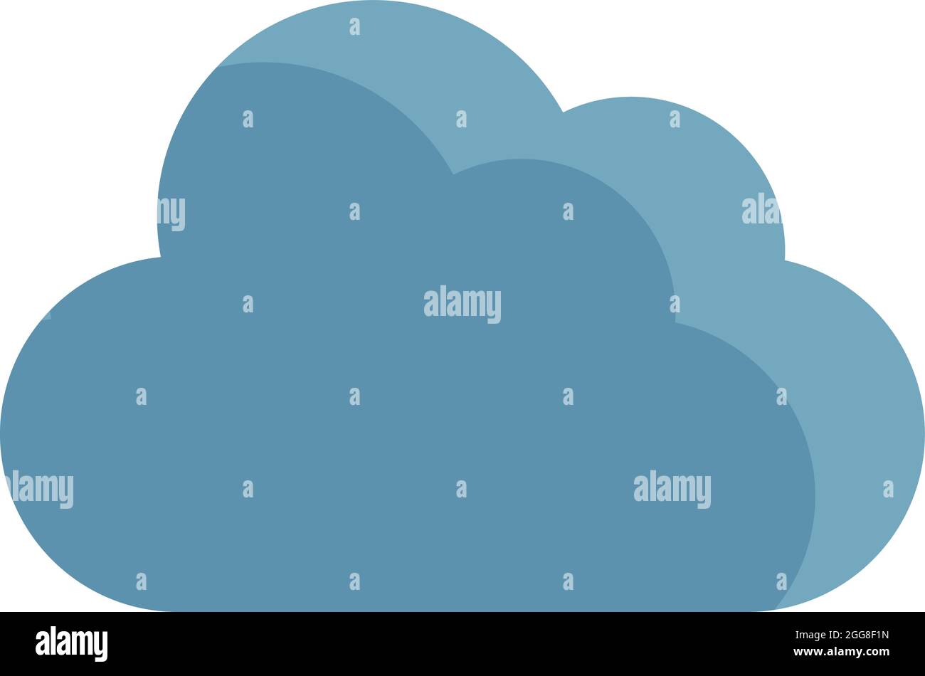 Rain cloud, illustration, vector on a white background. Stock Vector