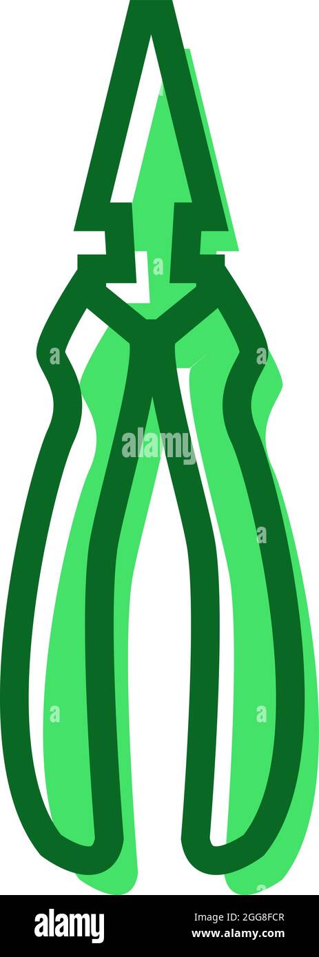 Small pliers, illustration, vector on a white background. Stock Vector