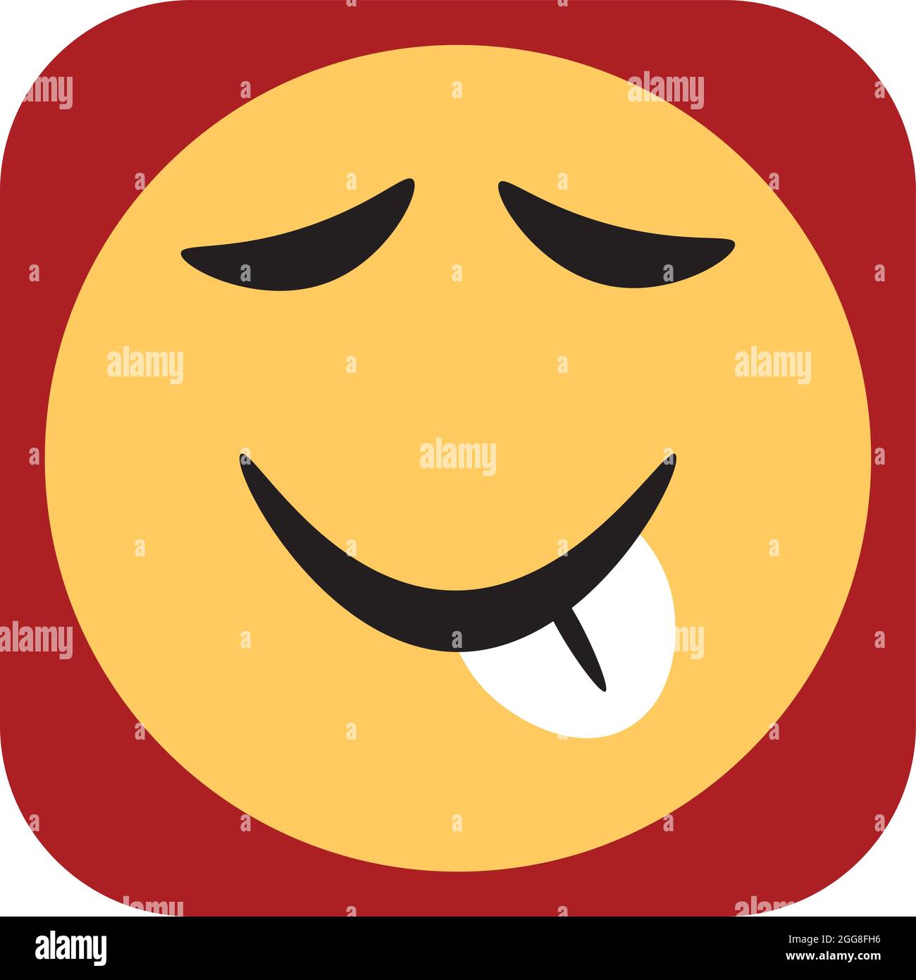 Emoji sticking tongue out, illustration, vector on a white background