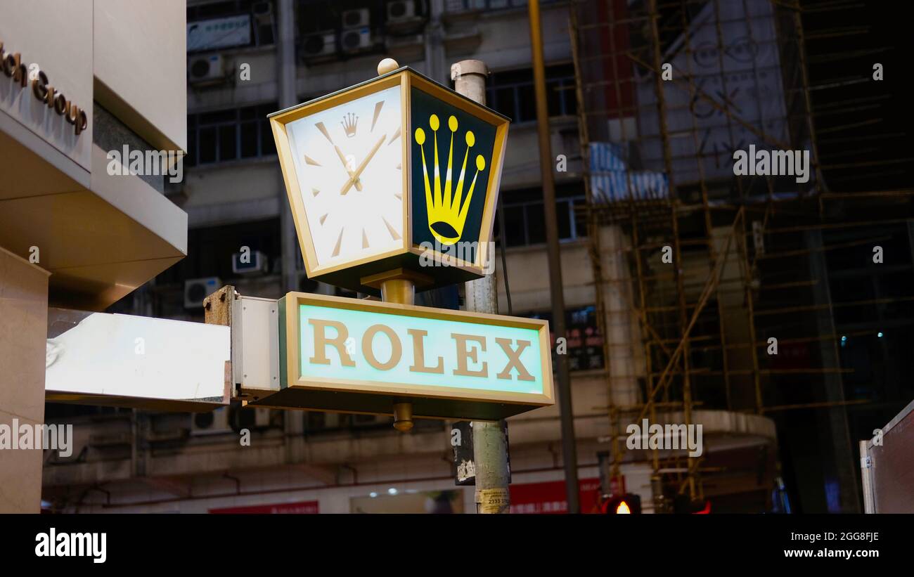 Rolex Sales Sign Nathan Road Mongkok Kowloon Hong Kong Stock Photo Alamy