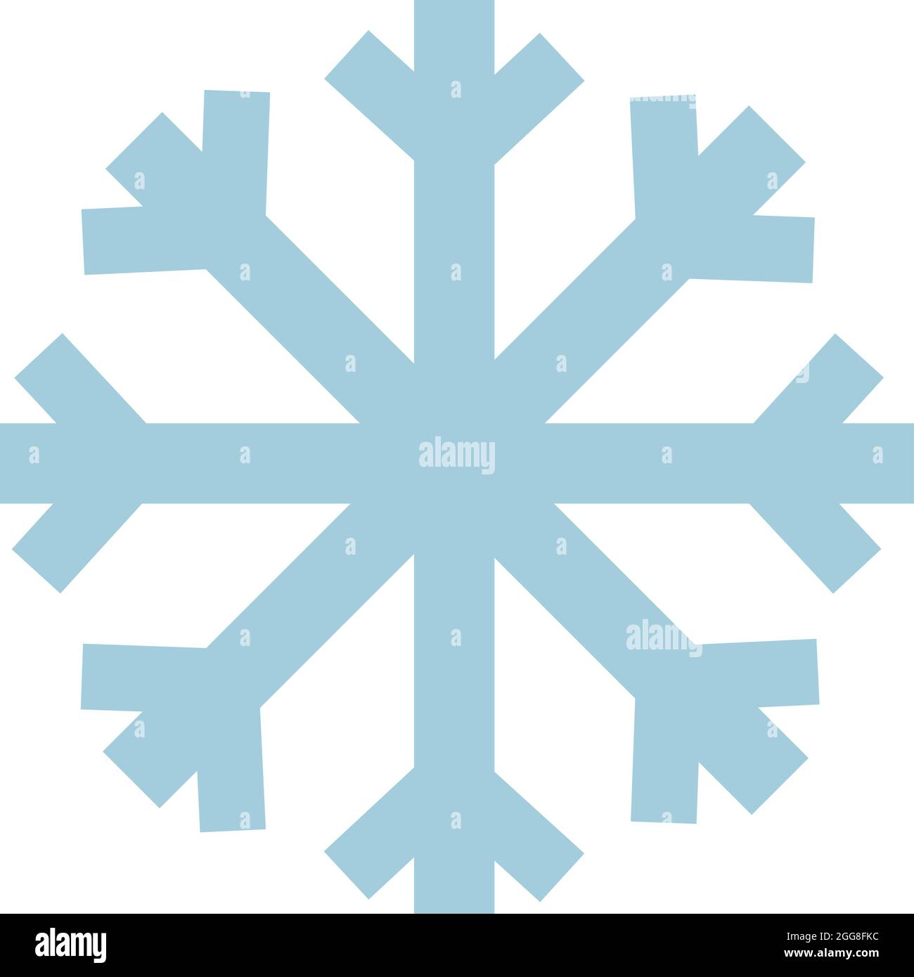 Blue snowflake, illustration, vector on a white background Stock Vector ...