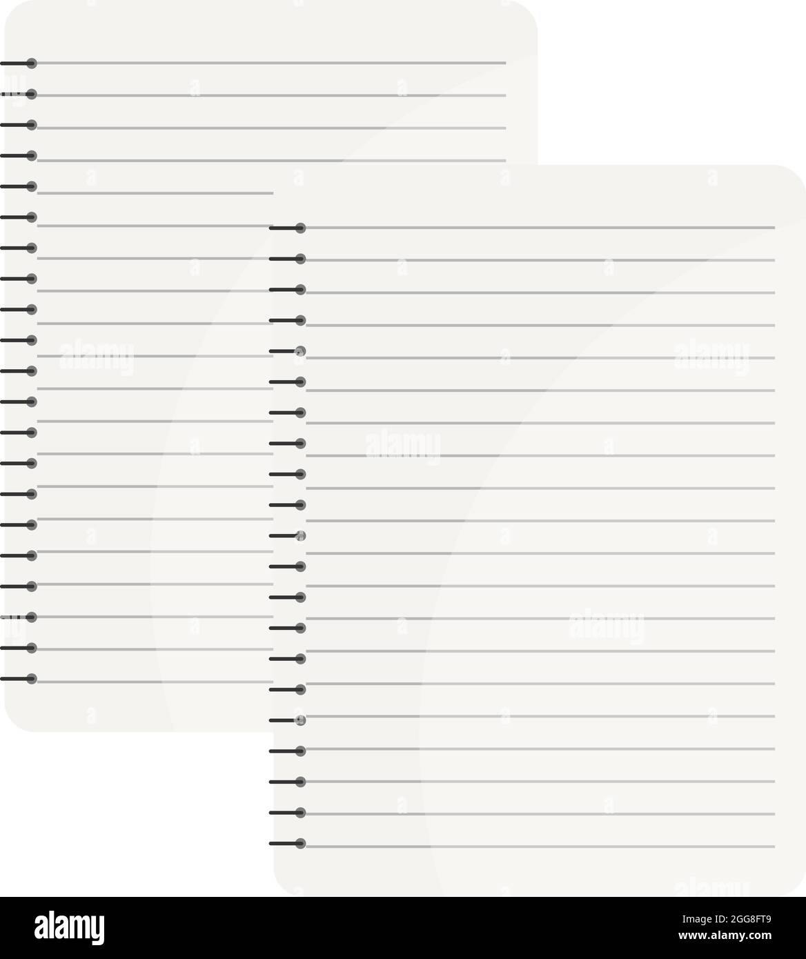 Blank wired papers, illustration, vector on a white background. Stock Vector