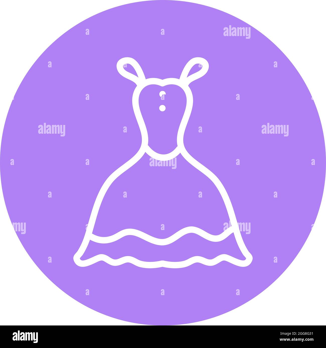 Wedding dress, illustration, vector on a white background. Stock Vector