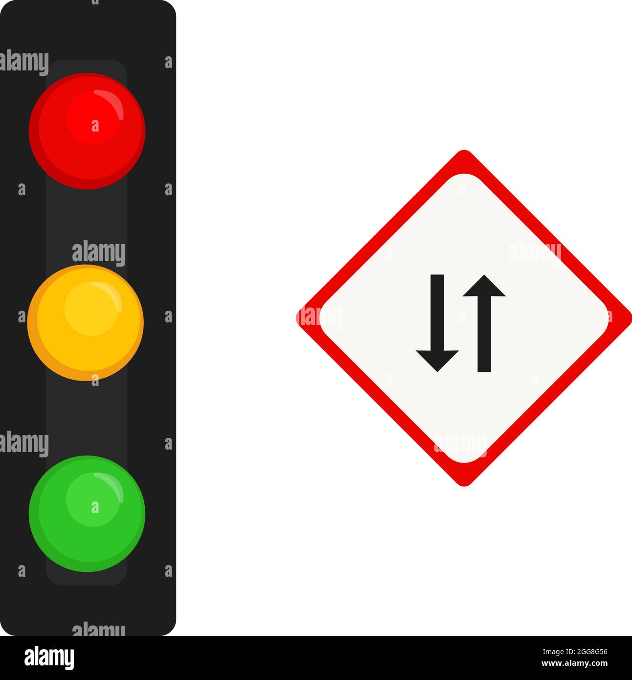 Traffic light, illustration, vector on a white background Stock Vector ...