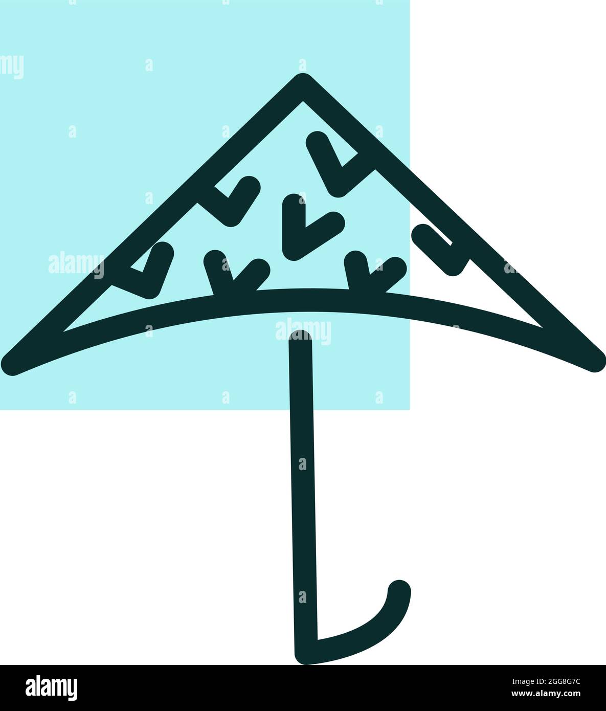 Fashion umbrella, illustration, vector on white background Stock Vector