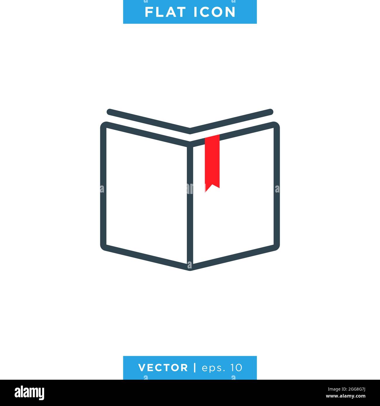 Book icon vector stock illustration design template. Vector eps 10. Stock Vector