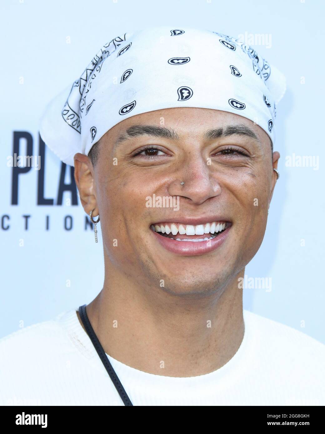 Beverly Hills, United States. 29th Aug, 2021. BEVERLY HILLS, LOS ANGELES, CALIFORNIA, USA - AUGUST 29: Football player/television personality Chase DeMoor arrives at The World's Largest Pizza Festival 2021 held at a Private Residence on August 29, 2021 in Beverly Hills, Los Angeles, California, United States. (Photo by Xavier Collin/Image Press Agency/Sipa USA) Credit: Sipa USA/Alamy Live News Stock Photo
