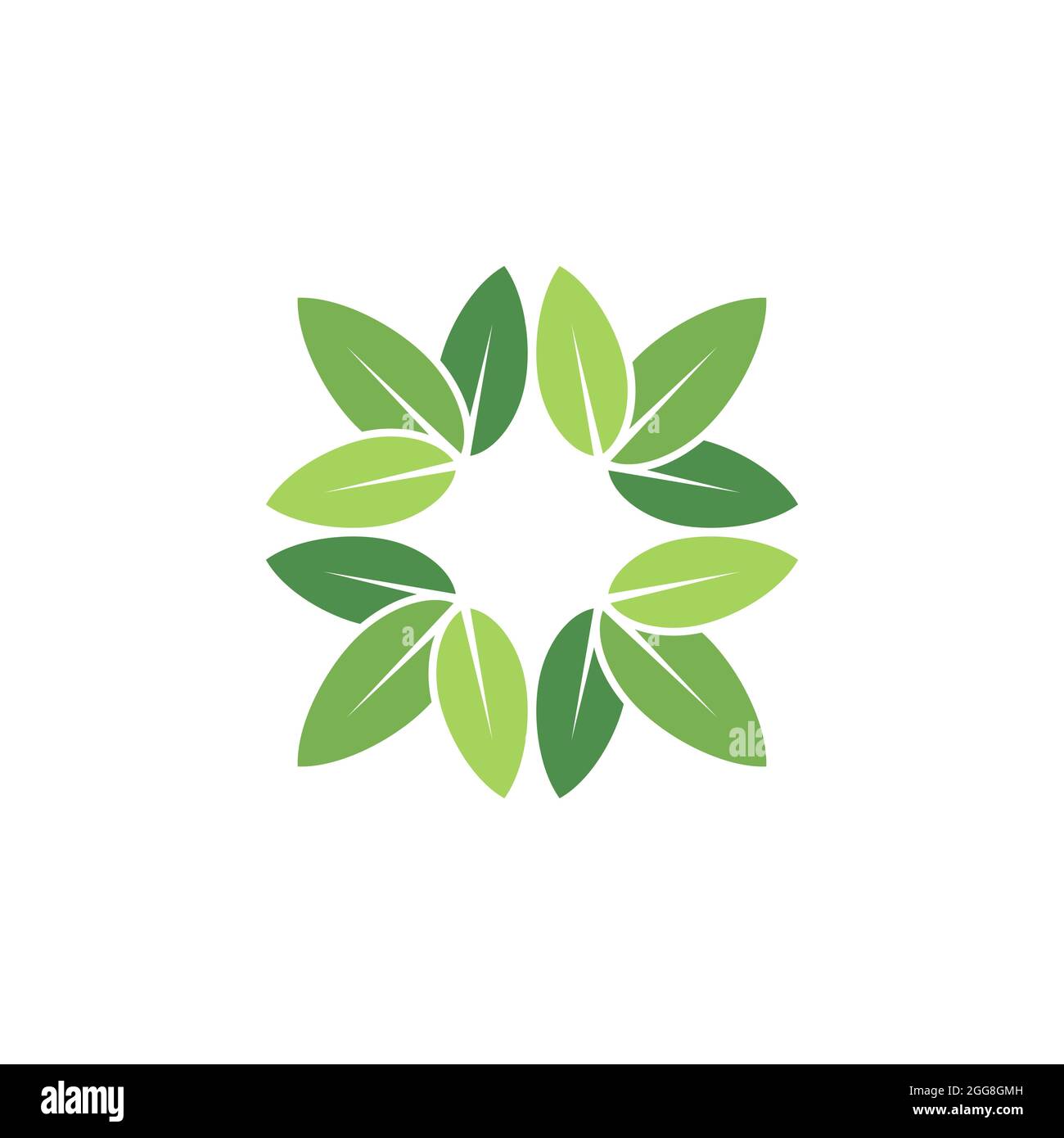 Leaf logo vector illustration design template. Stock Vector