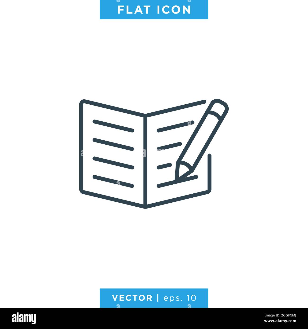 Book icon vector stock illustration design template. Vector eps 10. Stock Vector