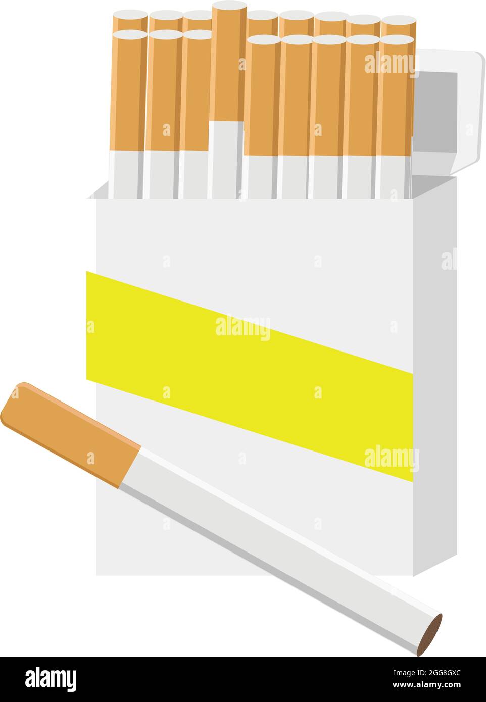 Pack of cigarettes, illustration, vector on a white background Stock ...