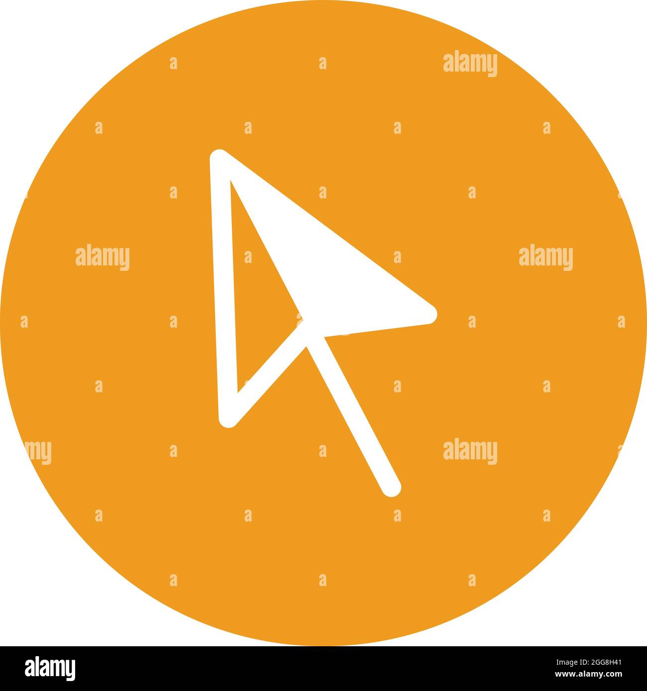Computer cursor, illustration, vector on a white background Stock ...
