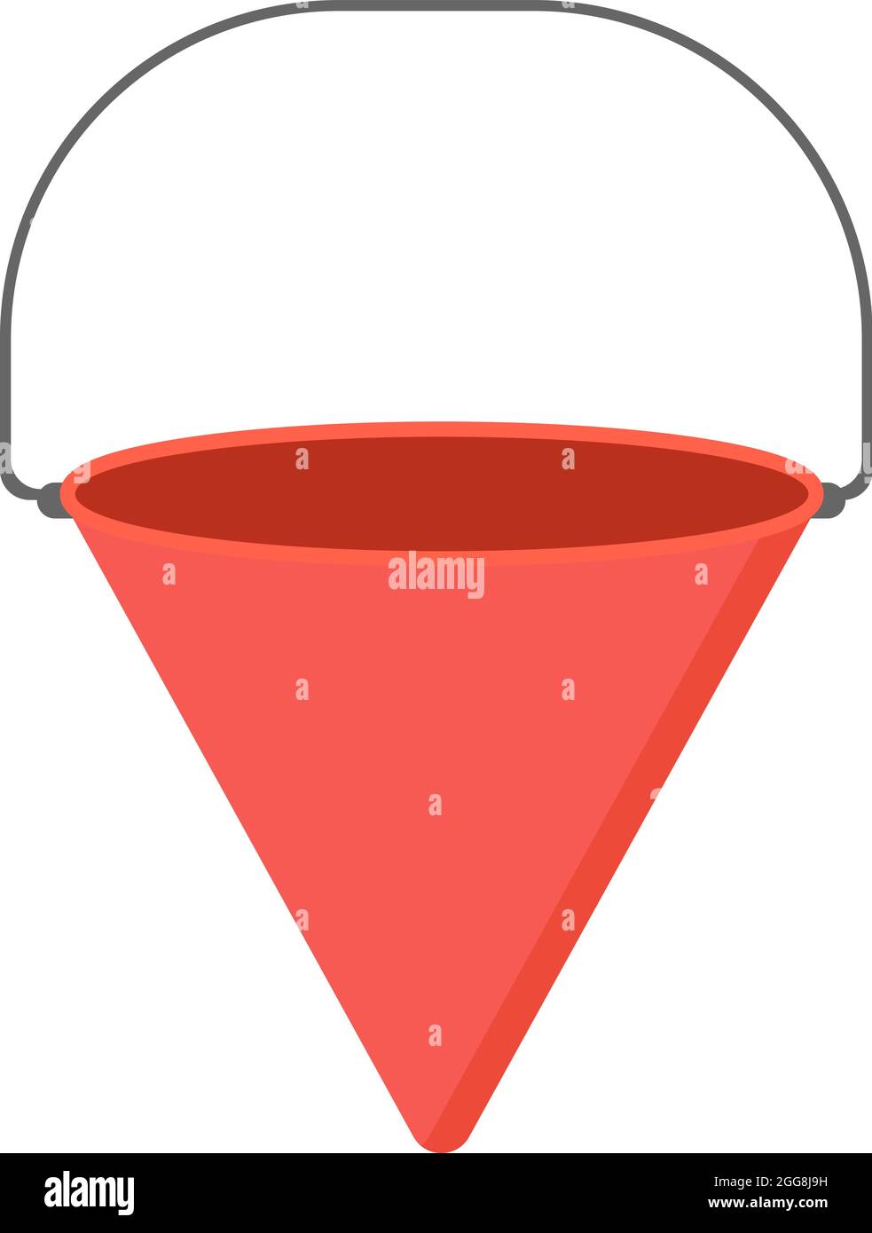 Fire extinguisher bucket, illustration, vector on a white background. Stock Vector