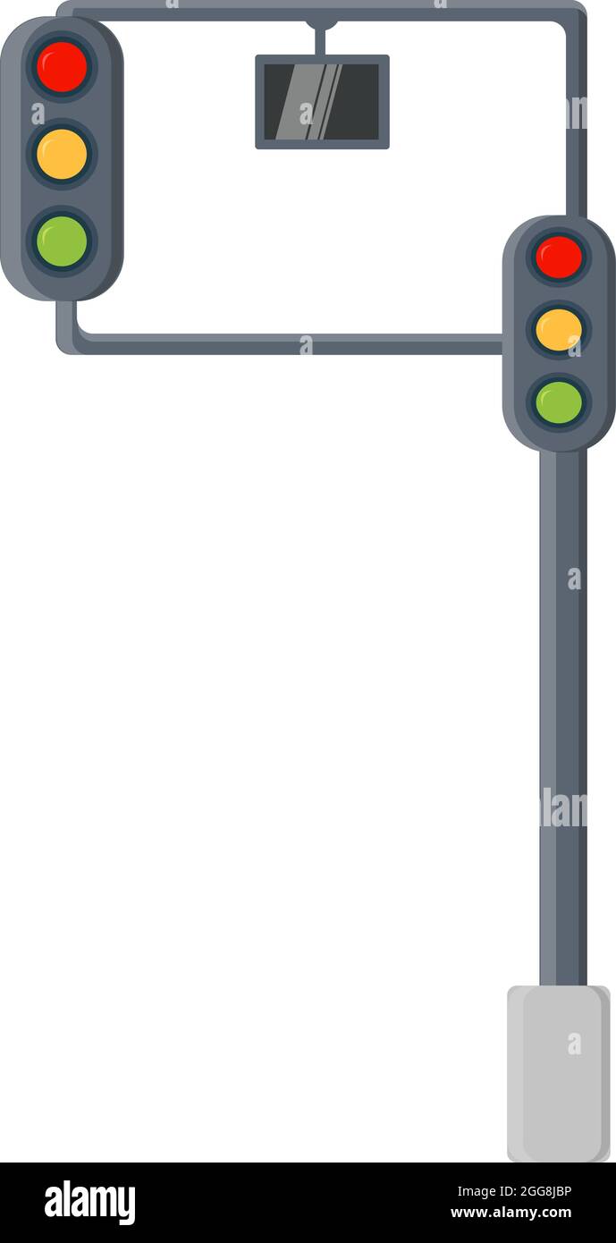 Two Traffic lights, illustration, vector on a white background Stock ...