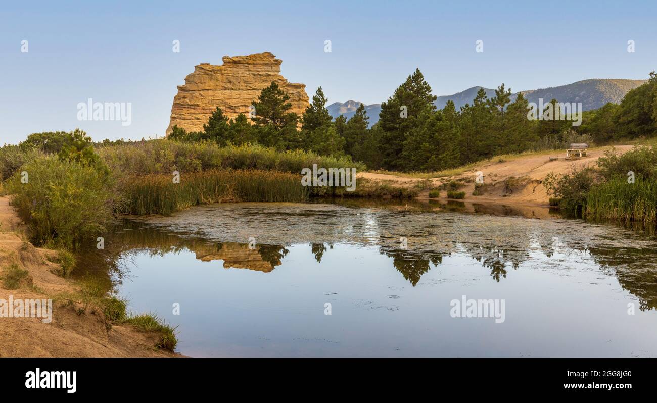 Beautiful Monument Rock near Monument town in Colorado Stock Photo