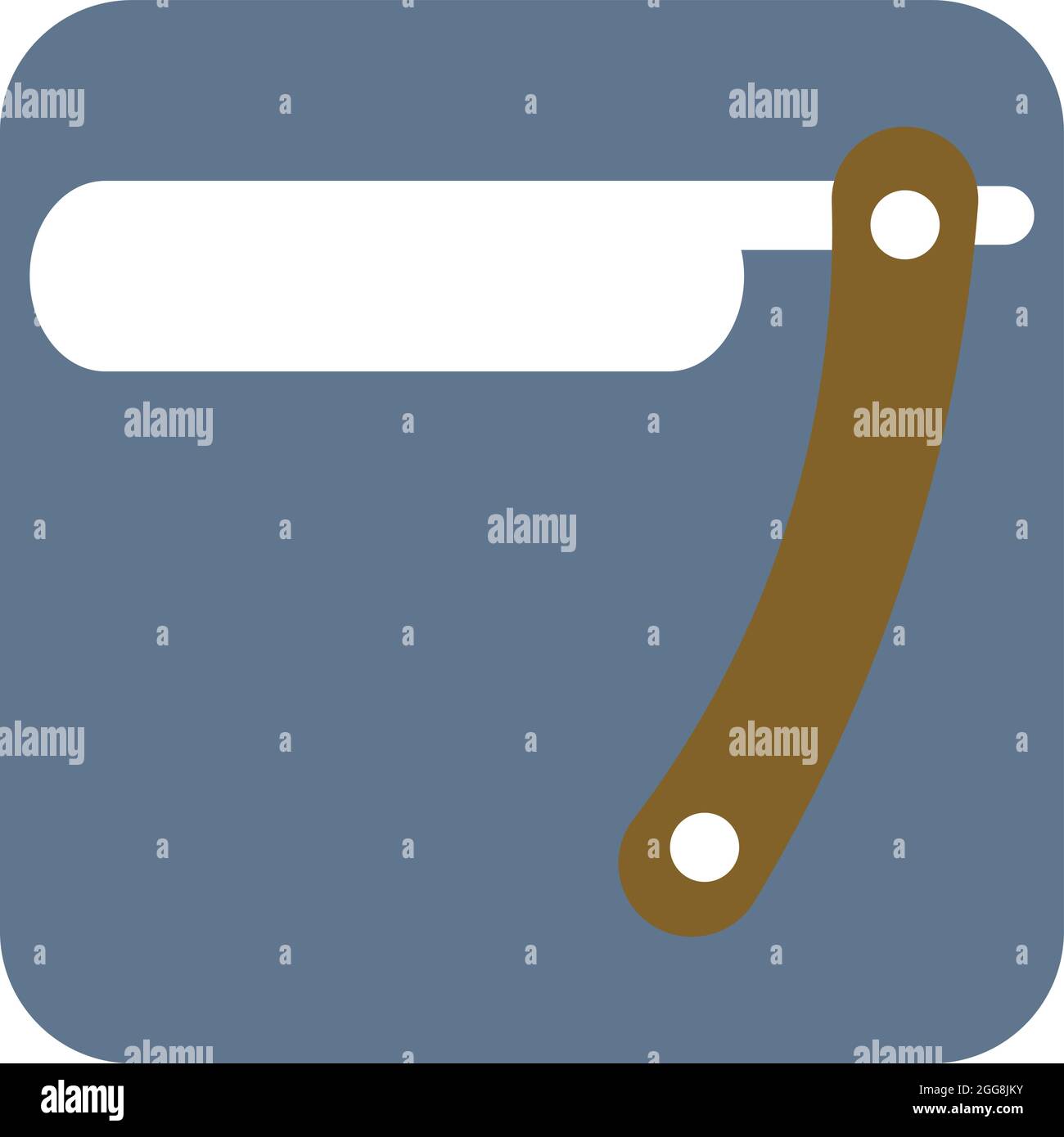 Barber shop razor, illustration, vector, on a white background. Stock Vector