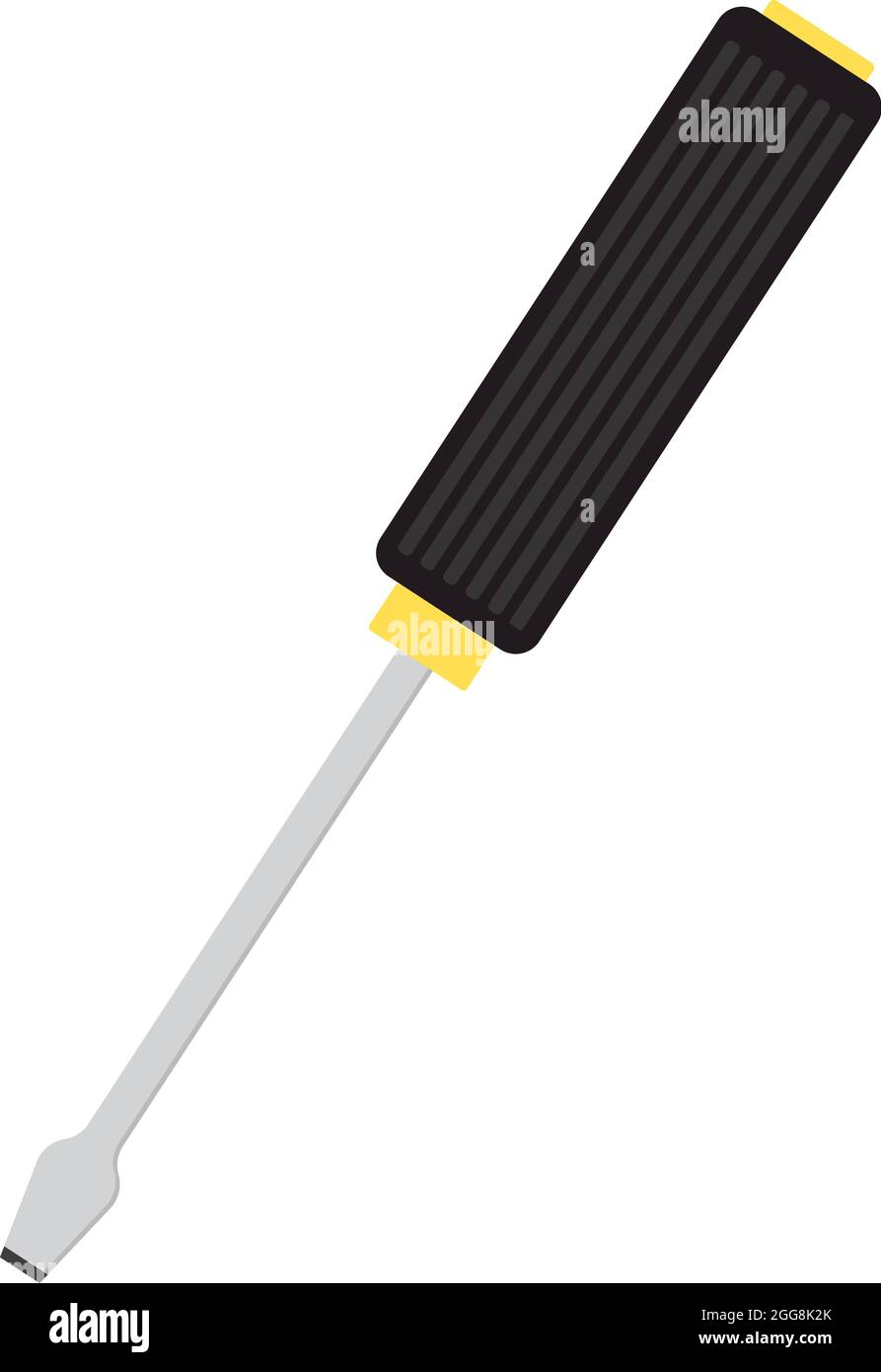 Screw driver, illustration, vector on a white background. Stock Vector