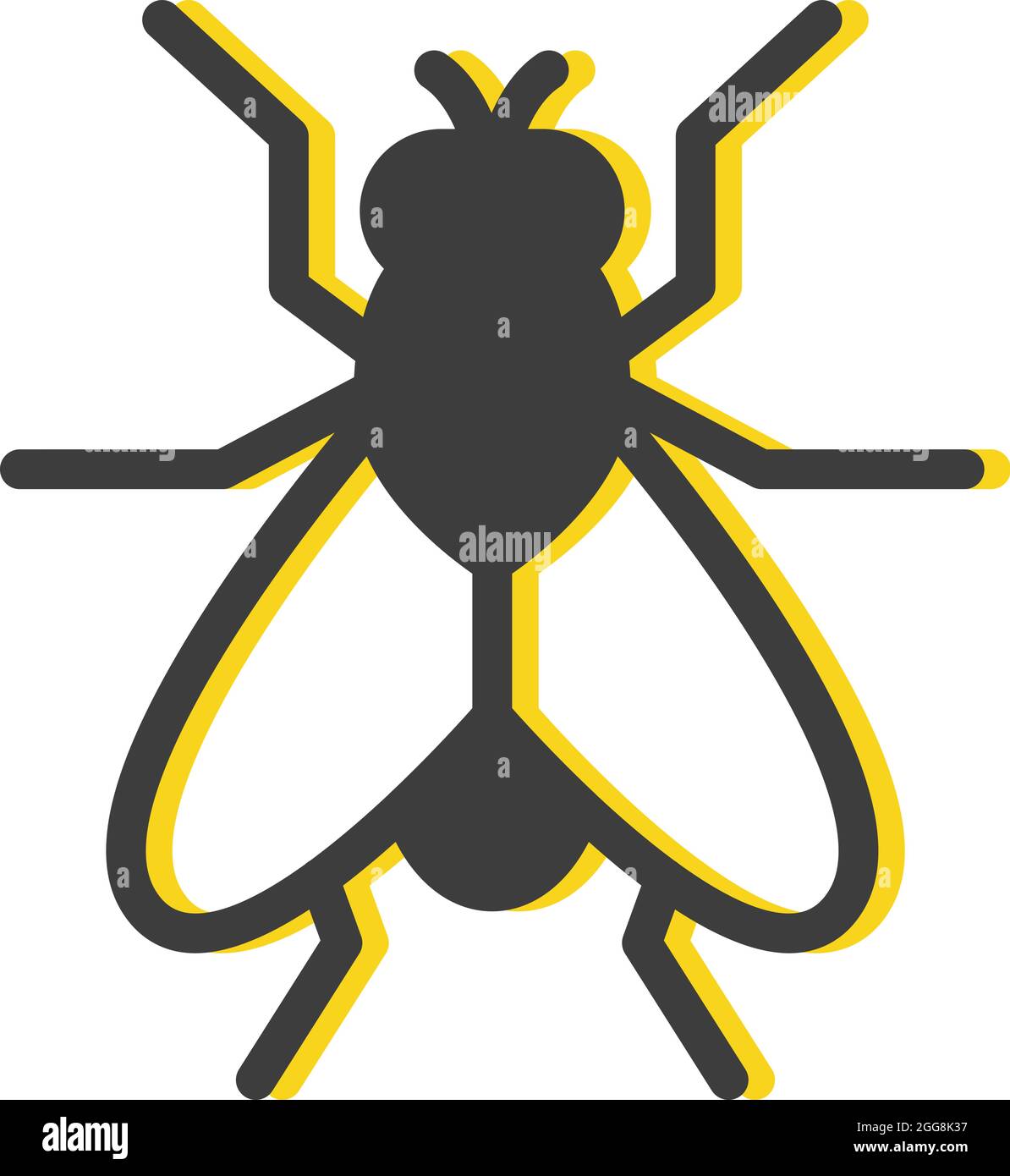 Fly Vector Black Black fly, illustration, vector, on a white background Stock Vector ...