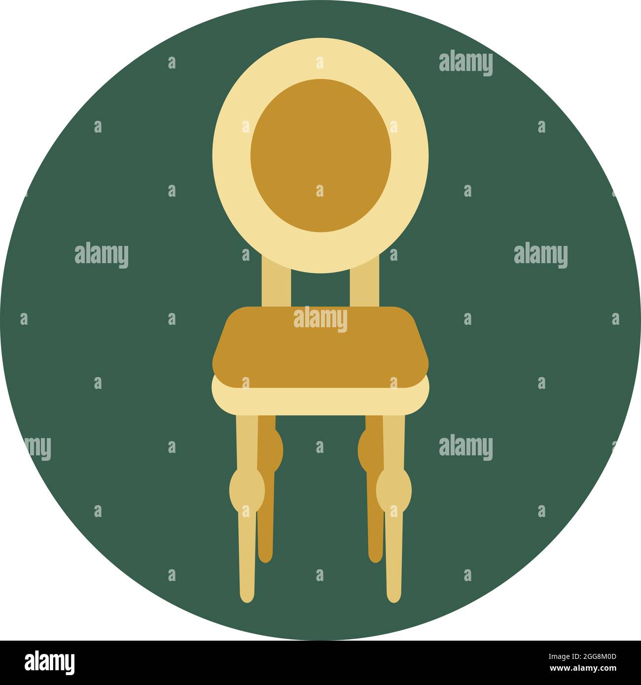 Beautiful kitchen chair, illustration, vector, on a white background ...