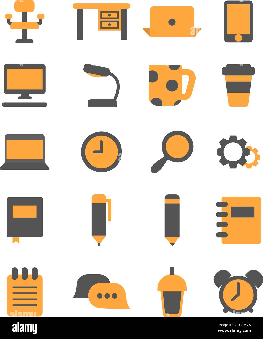 Working day, illustration, vector, on a white background. Stock Vector