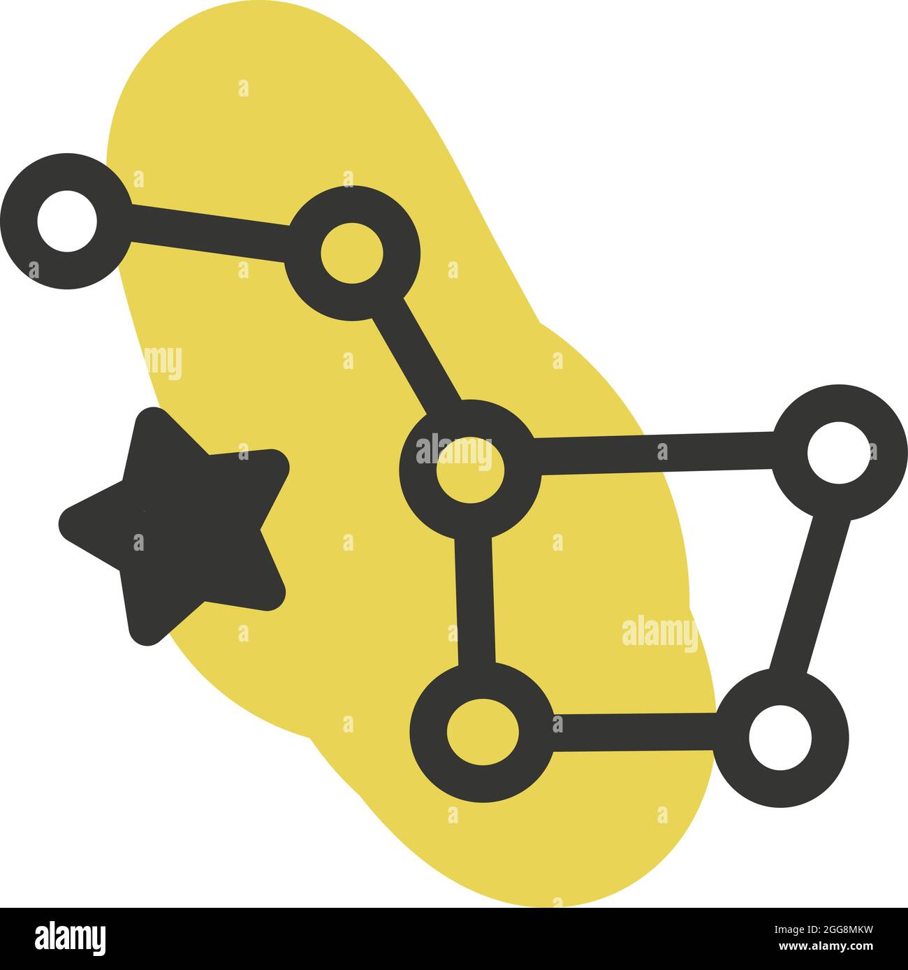 Star alignment, illustration, vector, on a white background Stock