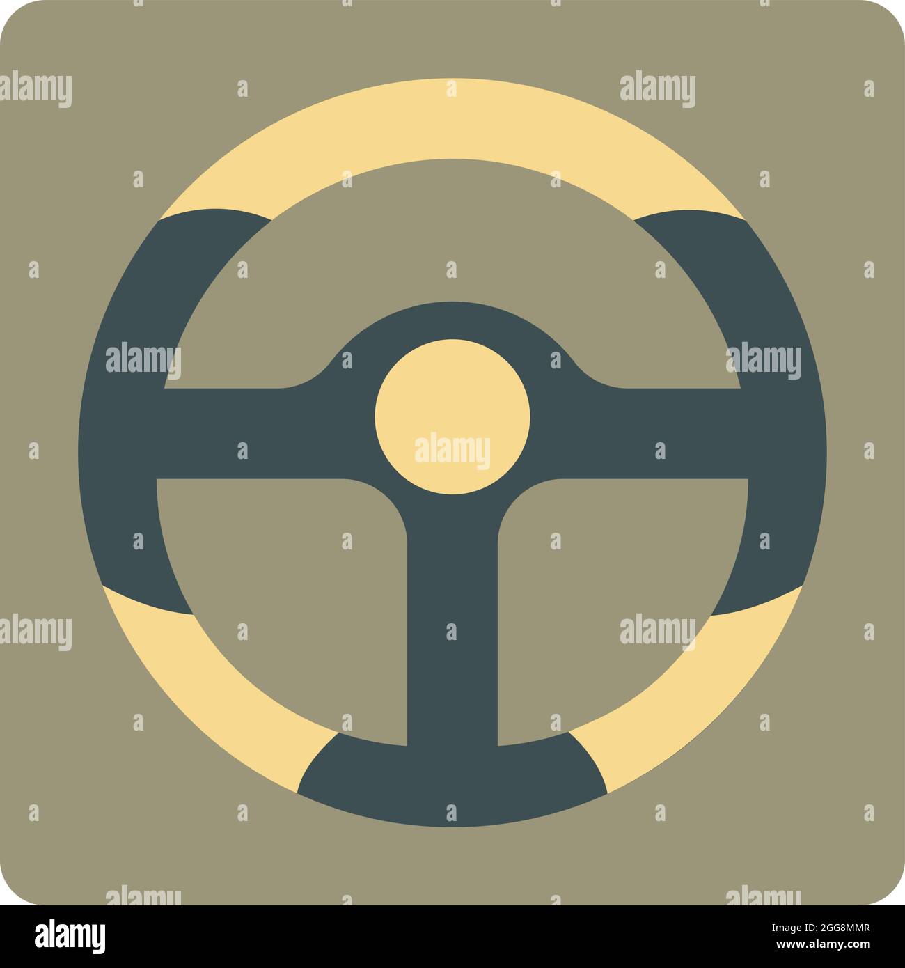 Car steering wheel, illustration, vector, on a white background. Stock Vector