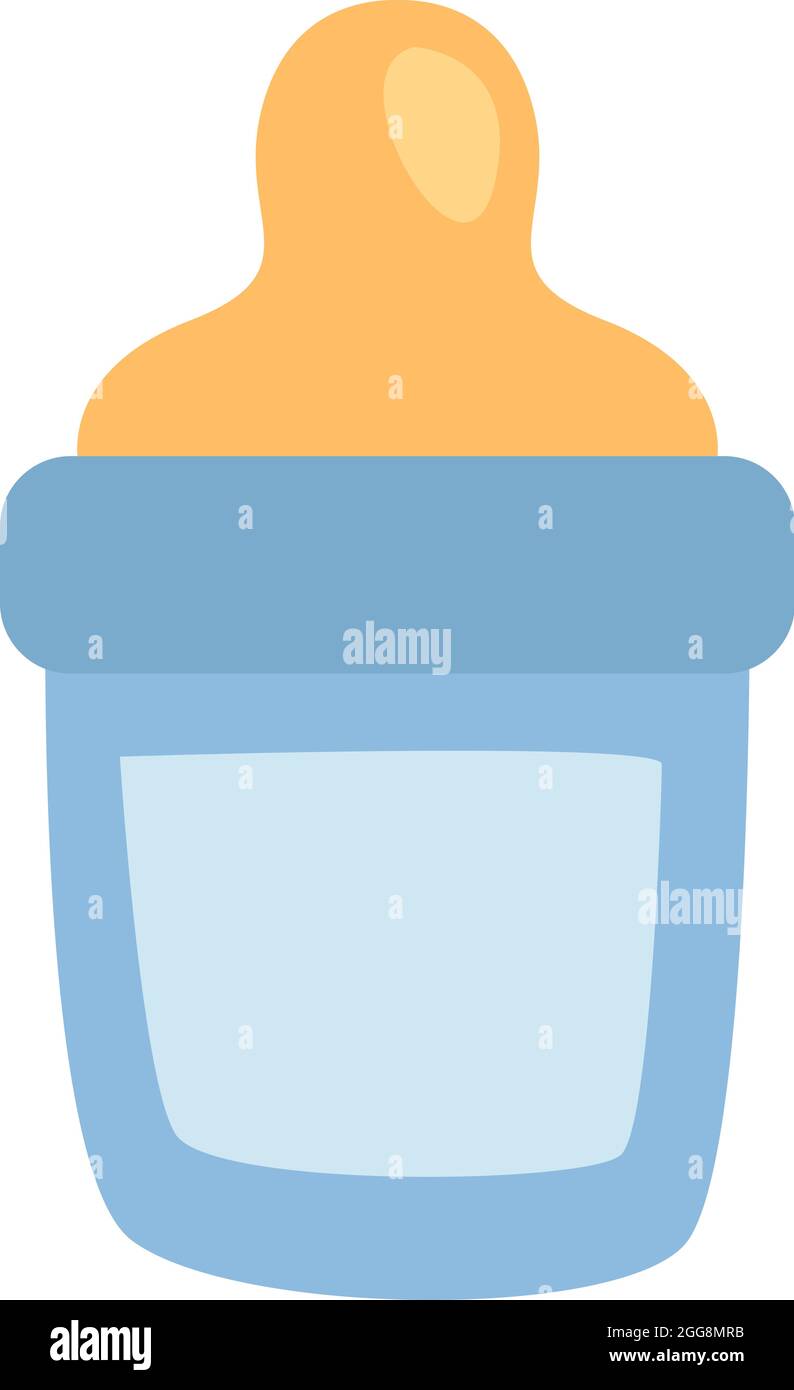 Baby bottle, illustration, vector, on a white background Stock Vector ...