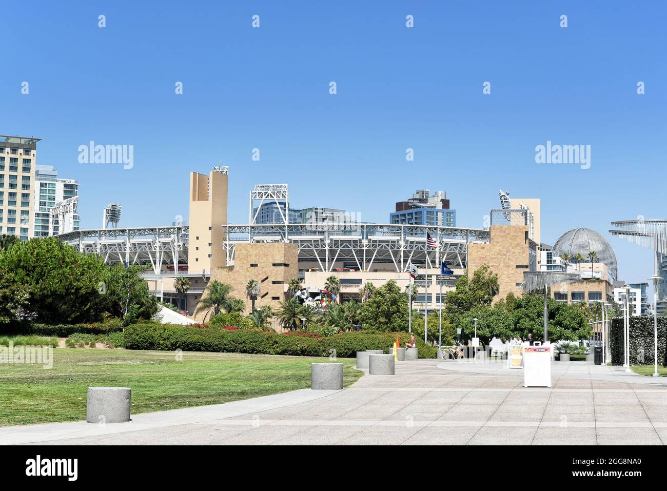 SAN DIEGO , CAL                IFORNIA - 25 AUG 2021: Petco Park home of the San Diego Padres of Major League Baseball. Stock Photo