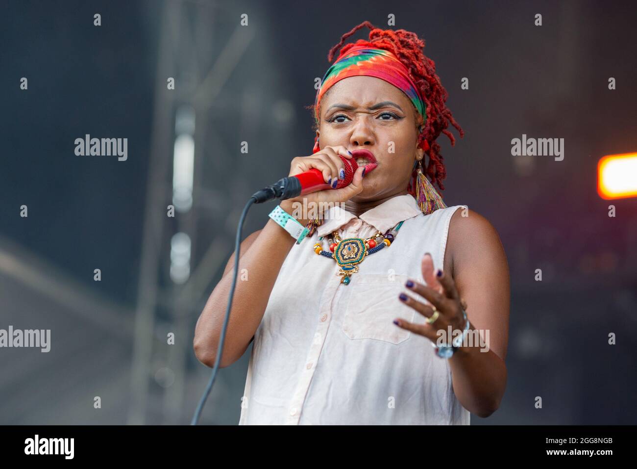 Tierinii Jackson of Southern Avenue during the Railbird Music Festival at The Grounds at